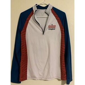 Wonder Woman Run Series Women Lge Long Sleeve 1/4 Zip Athletic Pullover Top Sz